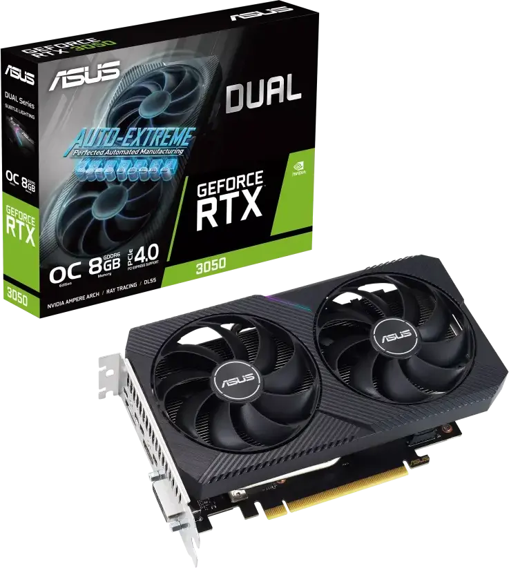 Placă Video ASUS DUAL-RTX3050-O8G-V2,  8GB GDDR6 128bit