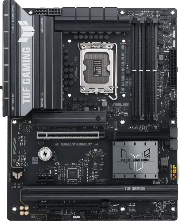 Placa de baza ASUS TUF GAMING B860-PLUS WIFI LGA1851 Intel B860 ATX DDR5 8666+ MT/s PCIe 5.0 Wi-Fi 7 Bluetooth 5.4 Ethernet 2.5Gb