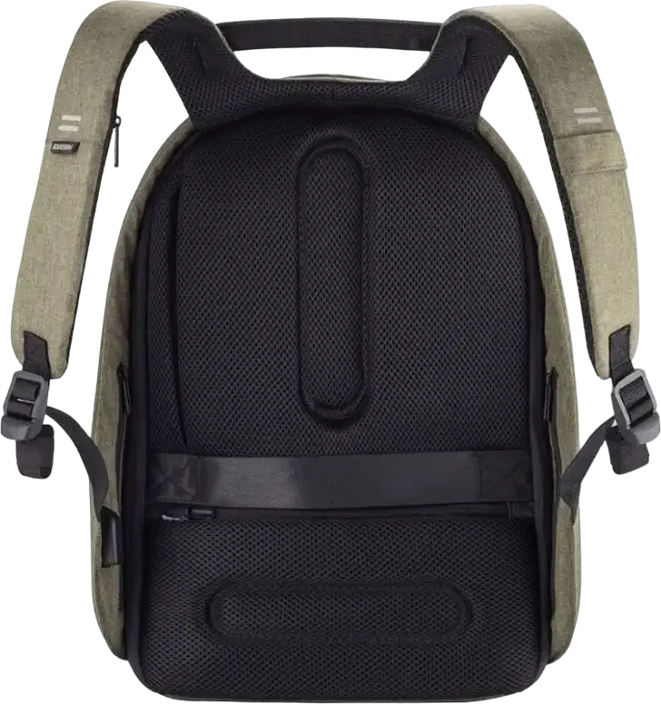 XD Design Bobby Hero Small Anti-Theft Backpack, Black, Water-Repellent R-pet Fabric, for 13.3 inch Laptops and 12.9 inch Tablets, USB Charging Port, 380x265x140mm