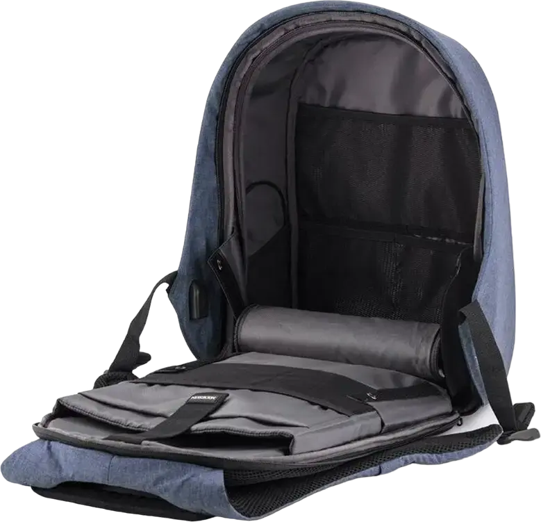 Rucsac Anti-Furt XD Design Bobby Hero Small, Albastru, Material R-pet Impermeabil, pentru Laptop 13.3 inch si Tableta 12.9 inch, Port USB, 380x265x140mm