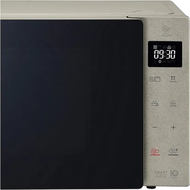 LG MH6535NBS Freestanding Microwave Oven with Grill, 25L, Smart Inverter Technology, 1000W Microwave, 900W Quartz Grill, Color: Silver