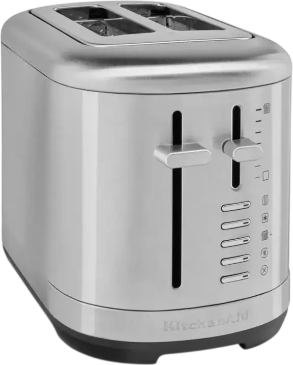 KitchenAid 5KMT2109ESX 2-Slice Toaster, 980W, Stainless Steel, 7 Browning Levels, Defrost, Reheat, Bagel Mode, Extra Wide Slots, Removable Crumb Tray
