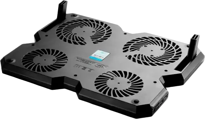 Suport ventilator laptop Deepcool MultiCore X6, 4 ventilatoare (2x140mm, 2x100mm), pana la 15.6 inch, rulment hidro, 2 porturi USB 2.0, Negru, DP-N422-MCX6