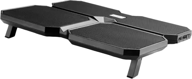 Suport ventilator laptop Deepcool MultiCore X6, 4 ventilatoare (2x140mm, 2x100mm), pana la 15.6 inch, rulment hidro, 2 porturi USB 2.0, Negru, DP-N422-MCX6