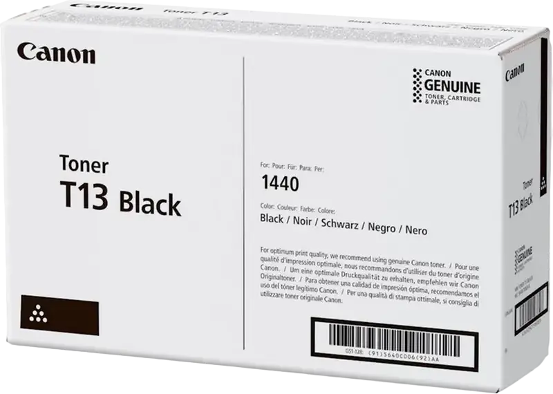 Canon T13 (CRG-T13) Black Laser Toner Cartridge, 10,600 Page Yield, for i-SENSYS X 1440i, X 1440iF, X 1440P, X 1440Pr Printers