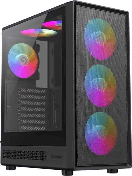 Carcasă PC Gamemax Storm 2 AB, Midi-Tower, Fără PSU, Negru