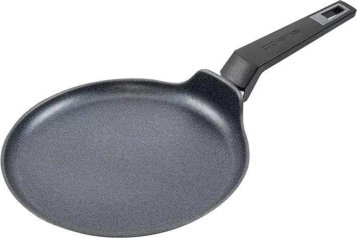 Polaris Graphit-24PC Pancake Pan, 24 cm Forged Aluminum Non-Stick Silver Protect Coating, Induction Compatible Bakelite Handle, Black