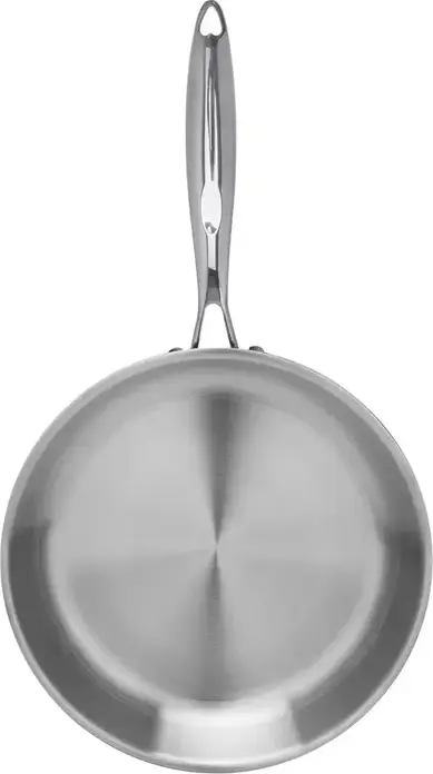 Tigaie Resto Crater 95001 din Otel Inoxidabil Tri-Ply, 24 cm cu Design Ciocanit, Compatibila cu Inductie, Rezistenta la Cuptor pana la 220°C