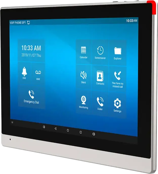 Fanvil i56A SIP Indoor Station, 10.1-inch Capacitive Touch Screen, Android 9.0, 6 SIP Lines, WiFi, Bluetooth 5.0, PoE, HD Voice, Wall-mountable, Black