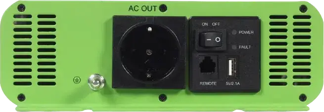 Invertor de tensiune cu unda sinusoidală pură Energenie EG-PWC-PS2000-01, 2000W Continuu, 4000W Vârf, 12V DC la 230V AC, Port USB, Ventilator Răcire