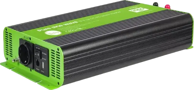 Invertor de tensiune cu unda sinusoidală pură Energenie EG-PWC-PS2000-01, 2000W Continuu, 4000W Vârf, 12V DC la 230V AC, Port USB, Ventilator Răcire