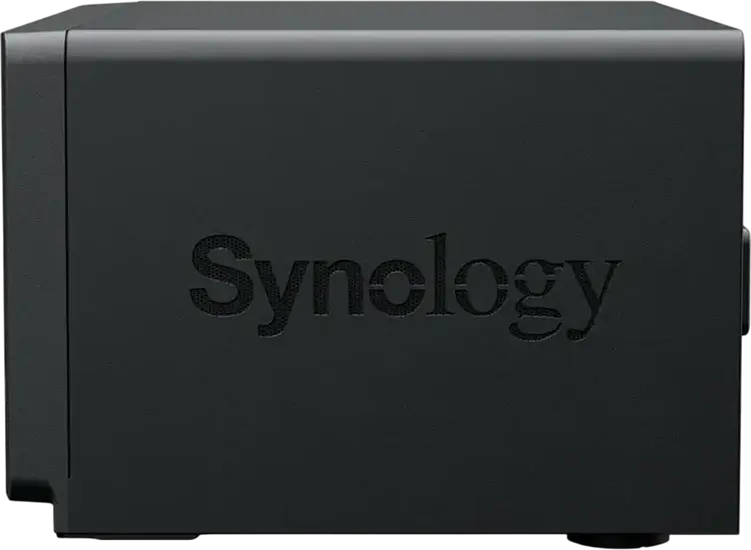Сетевое хранилище Synology DS1825+ NAS Disk Station, 8 отсеков, AMD Ryzen V1500B 4-ядра 2.2 ГГц, 8ГБ DDR4 ECC RAM, 2 слота M.2 NVMe, Dual 1GbE LAN, Черный