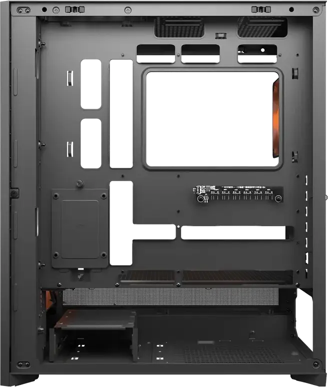 Игровой корпус Cougar Airface 180 Mid Tower, Черный, 2 ARGB PWM вентилятора 180мм, поддержка ATX, вертикальная установка GPU, USB 3.2 Gen 2 Type-C, RGB Hub