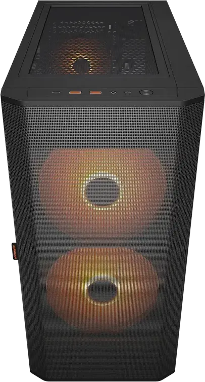 Корпус Cougar Airface FLO RGB Mid Tower, Черный, поддержка E-ATX, 3 ARGB PWM вентилятора, закаленное стекло, USB-C 3.2 Gen 2, CGR-5YA6W-RGB