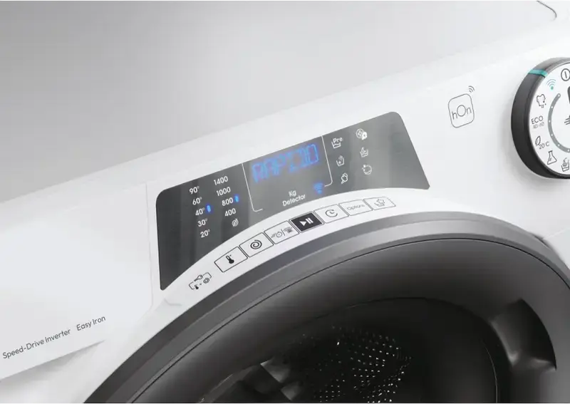 Candy RapidÓ PRO RP 4106BWMR/1-S Front-Loading Washing Machine, 10kg, 1400 RPM, Energy Class A, Speed-Drive Inverter Motor, Wi-Fi, Steam Hygiene, White