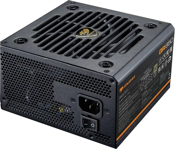 Cougar Power GR 850W Power Supply, 80 PLUS Gold, Fully Modular, ATX 3.1, PCIe 5.1, 12V-2X6 Connector, CGR GDN-850, Black