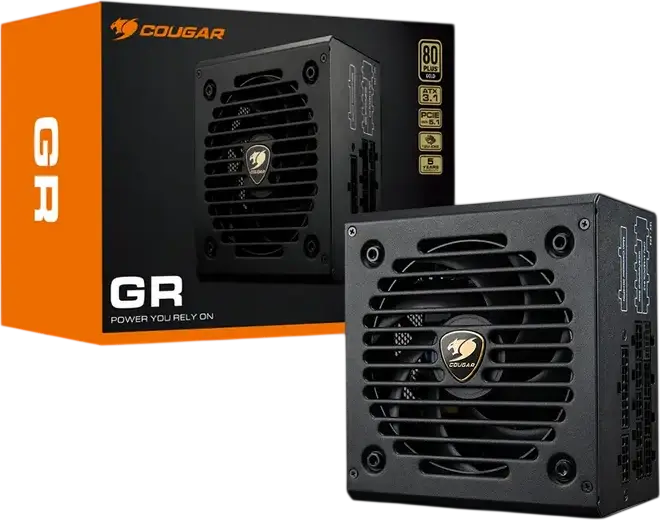 Cougar Power GR 850W Power Supply, 80 PLUS Gold, Fully Modular, ATX 3.1, PCIe 5.1, 12V-2X6 Connector, CGR GDN-850, Black