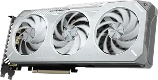 Видеокарта Gigabyte Radeon RX 9060 XT GAMING OC ICE, 16ГБ GDDR6, PCI-E 5.0, 3320 МГц Boost, Тройное охлаждение, RGB, Белый/Серебристый