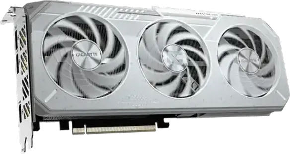 Видеокарта Gigabyte Radeon RX 9060 XT GAMING OC ICE, 16ГБ GDDR6, PCI-E 5.0, 3320 МГц Boost, Тройное охлаждение, RGB, Белый/Серебристый
