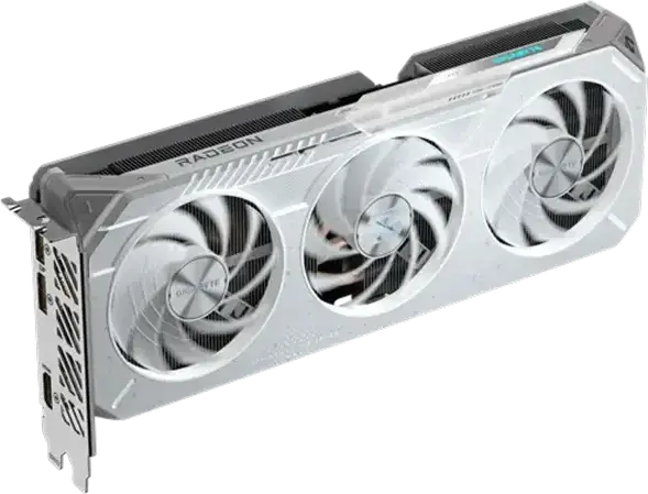 Видеокарта Gigabyte Radeon RX 9060 XT GAMING OC ICE, 16ГБ GDDR6, PCI-E 5.0, 3320 МГц Boost, Тройное охлаждение, RGB, Белый/Серебристый