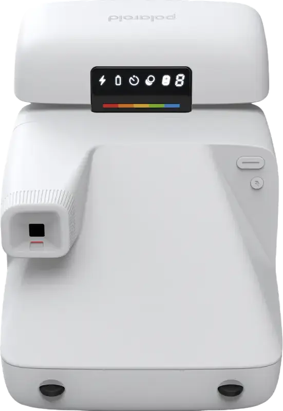 Polaroid Flip Instant Camera, White, Hyperfocal Four-Lens System, Sonar Autofocus, Bluetooth App Control, i-Type and 600 Film Compatible, USB-C