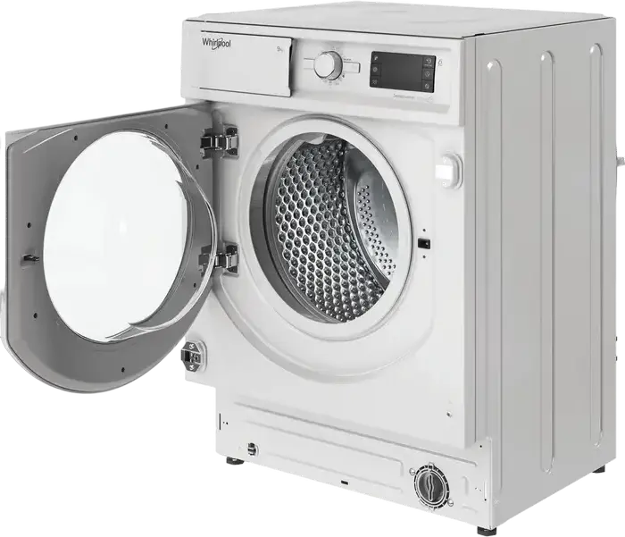 Whirlpool BI WMWG 91485 EU Built-in Front Load Washing Machine, 9 kg Capacity, 1400 RPM, SenseInverter Technology, LED Display, White