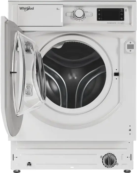 Whirlpool BI WMWG 91485 EU Built-in Front Load Washing Machine, 9 kg Capacity, 1400 RPM, SenseInverter Technology, LED Display, White