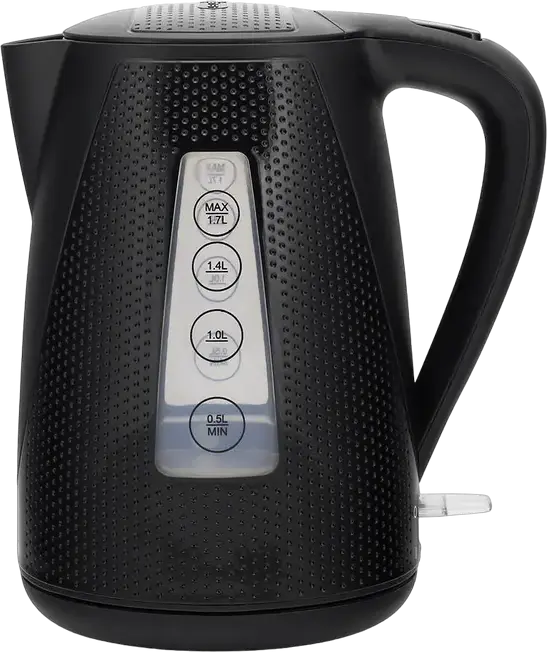 Polaris PWK 1794C Golf Electric Kettle, 1.7L, 2200W, Plastic Housing, Concealed Heating Element, Dry Boil Protection, Anti-calc Filter, Black
