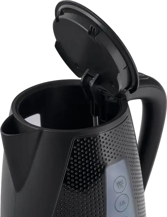 Polaris PWK 1794C Golf Electric Kettle, 1.7L, 2200W, Plastic Housing, Concealed Heating Element, Dry Boil Protection, Anti-calc Filter, Black