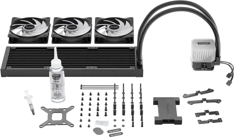Răcitor CPU lichid AIO be quiet! Light Loop 360mm, Negru, 3 ventilatoare Light Wings LX 120mm PWM, ARGB, compatibil Intel 1851/1700/1200/115x și AMD AM5/AM4