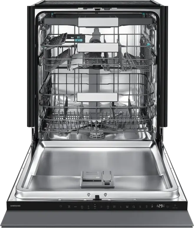 Samsung DW80H77JAI0U1 Built-in Dishwasher, 60cm Full Size, 14 Place Settings, Inverter, AI Wash, Wi-Fi SmartThings, Auto Open Door, Gray Stainless Steel