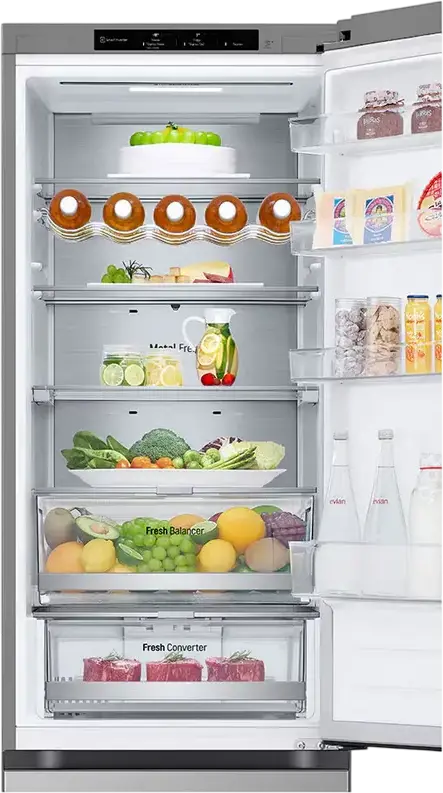 LG GBV7280 Combi Refrigerator Bottom Freezer 419L Energy Class B Stainless Steel Door Cooling+ Inverter Linear Compressor Freestanding 203 cm