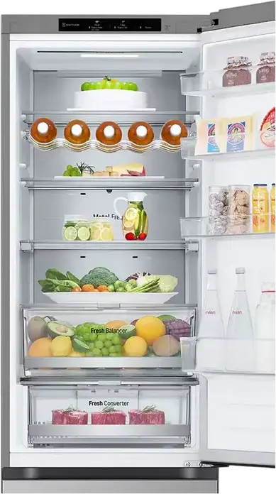 LG GBV7280 Combi Refrigerator Bottom Freezer 419L Energy Class B Stainless Steel Door Cooling+ Inverter Linear Compressor Freestanding 203 cm