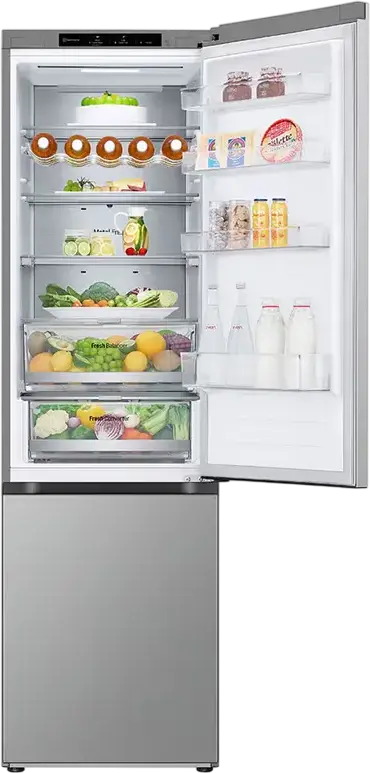 LG GBV7280 Combi Refrigerator Bottom Freezer 419L Energy Class B Stainless Steel Door Cooling+ Inverter Linear Compressor Freestanding 203 cm
