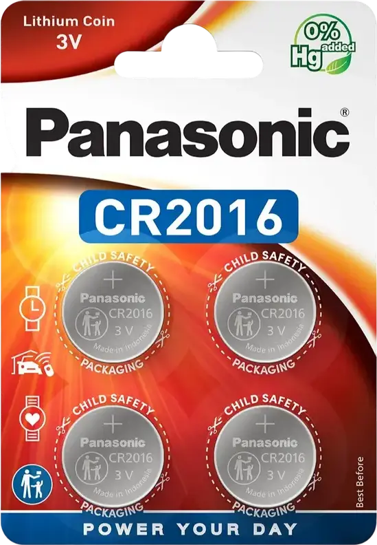 Baterii rotunde Panasonic CR-2016EL, CR2016, 220mAh, 4buc.