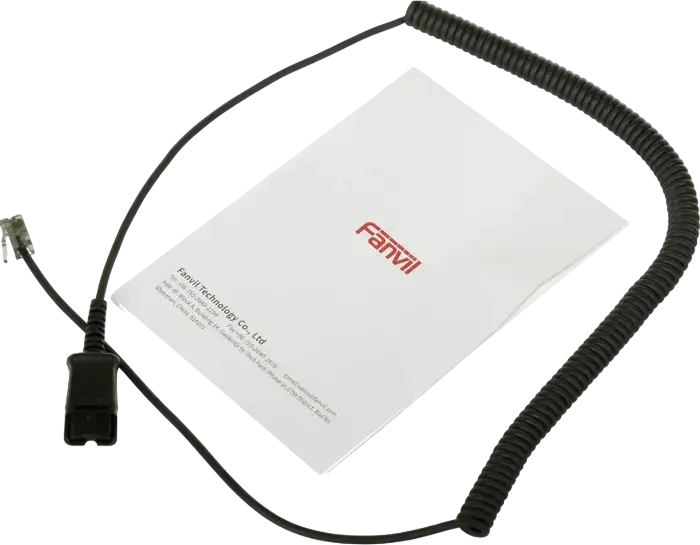 Casca Monaural Fanvil HT201 Over-the-Head, Audio Wideband cu Anularea Zgomotului, Conectare QD la RJ9 pentru Telefoane IP Fanvil, Negru