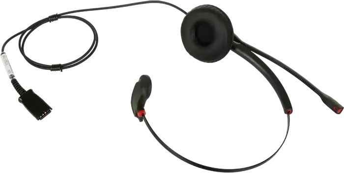 Casca Monaural Fanvil HT201 Over-the-Head, Audio Wideband cu Anularea Zgomotului, Conectare QD la RJ9 pentru Telefoane IP Fanvil, Negru