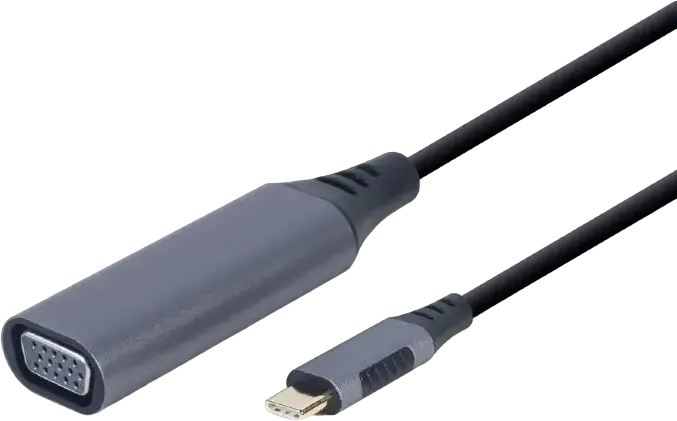 Adaptor Video Cablexpert A-USB3C-VGA-01 USB Type-C la VGA, Suport Full HD 1080p, Gri, 0.15m