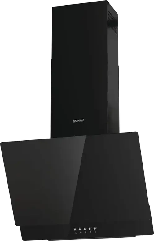 Gorenje WHI 629 EB Wall-Mounted Cupola Range Hood, Black Stainless Steel and Glass, 430 m3/h Extraction, 3 Speed Levels, LED Light, 60 cm Width
