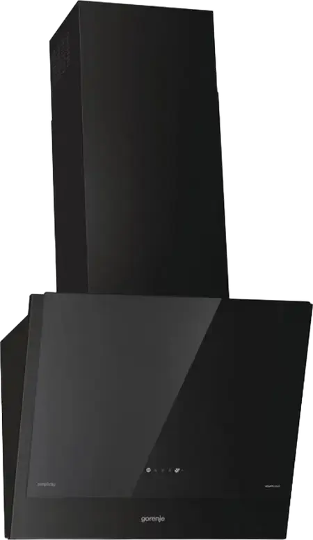 Gorenje WHI 629 EB Wall-Mounted Cupola Range Hood, Black Stainless Steel and Glass, 430 m3/h Extraction, 3 Speed Levels, LED Light, 60 cm Width