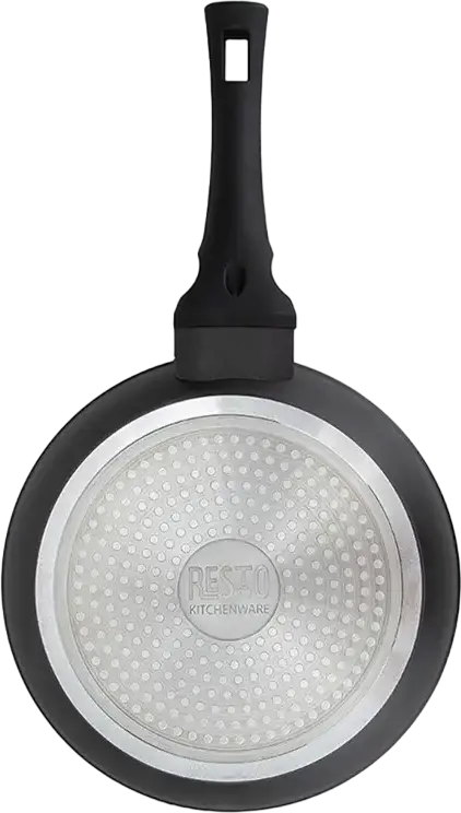 Resto Kitchenware 93325 SAGITTA Non-Stick Aluminium Frypan 26 cm, PFLUON Coating, Thermospot, Induction Compatible, Black