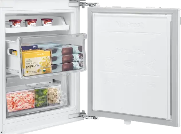 Frigider Încorporabil Samsung BRB80F30ADF0EO cu Congelator Jos, 298L, No Frost, Twin Cooling, SpaceMax, Metal Cooling, Wi-Fi SmartThings, Alb