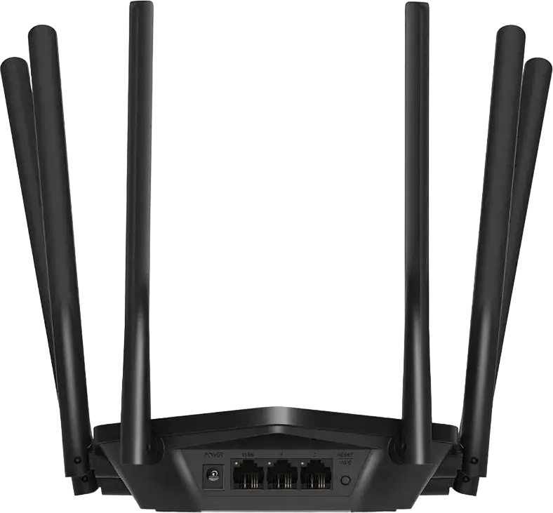 Mercusys MR50G AC1900 Wireless Dual Band Gigabit Router, 3x3 MU-MIMO, 6 High-Gain Antennas, Beamforming, Smart Connect, IPv6, Black