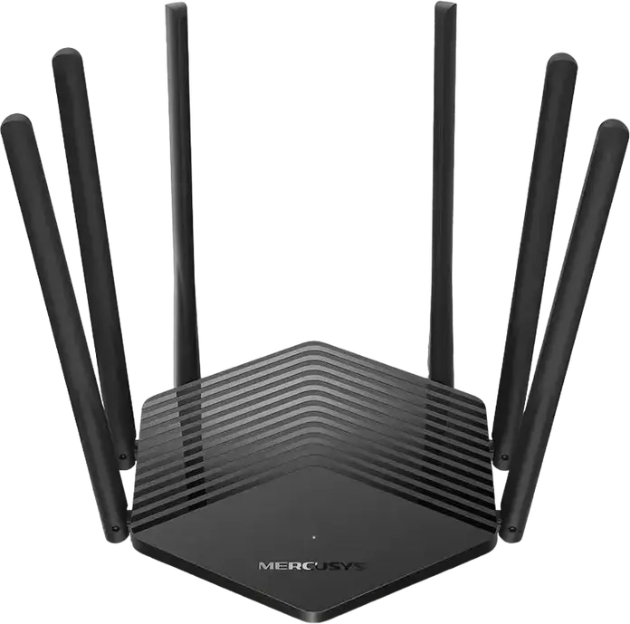 Mercusys MR50G AC1900 Wireless Dual Band Gigabit Router, 3x3 MU-MIMO, 6 High-Gain Antennas, Beamforming, Smart Connect, IPv6, Black
