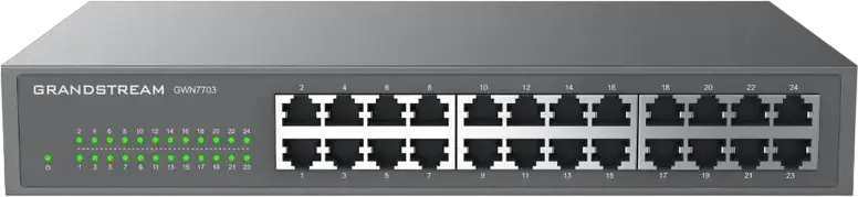 Switch de rețea Grandstream GWN7703, 24x 10/100/1000 Mbps