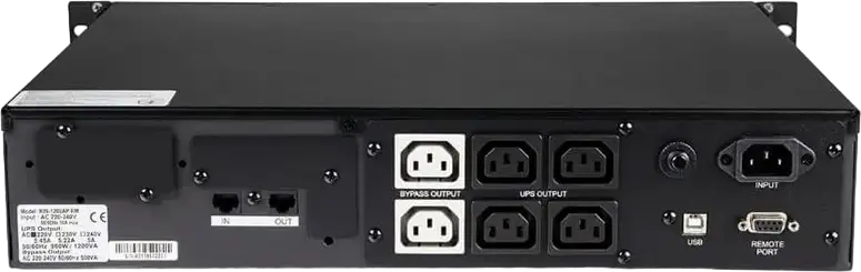 UPS Powercom KIN-1200AP RM Line-Interactive 1200VA 960W Rackmount, Unda Sinusoidala Simulata, Protectie RJ11/RJ45, Ecran LCD, USB RS232 SNMP