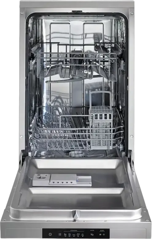 Gorenje GS 520 E15S Narrow Freestanding Dishwasher, 9 Place Settings, 5 Programs, AquaStop Leak Protection, Digital LCD, Grey, 44.8cm Width