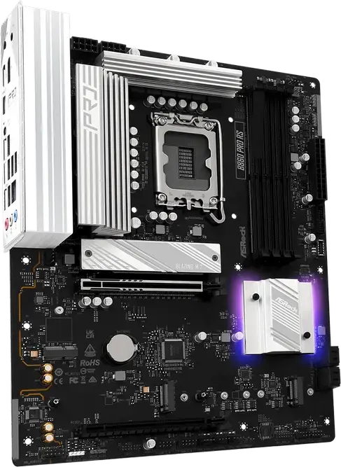 ASRock B860 Pro RS ATX Motherboard LGA1851 Intel B860 DDR5 8666+ MHz PCIe 5.0 Blazing M.2 Gen5 x4 2.5G LAN Intel Core Ultra Series 2 Support