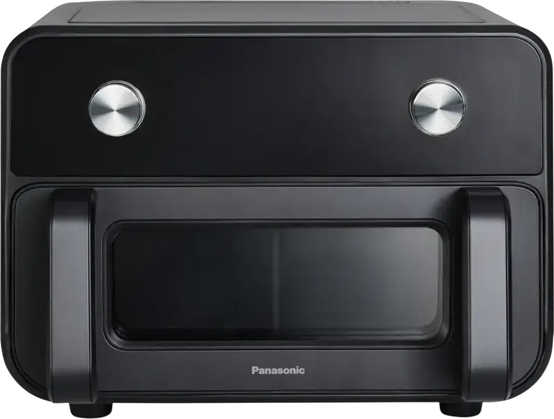 Panasonic NF-BC1000KXE Flex Air Fryer, 9.6L Dual Zone Capacity, 2450W, Gentle Steam Technology, 360 Air Flow, Ceramic Non-Stick Coating, Black