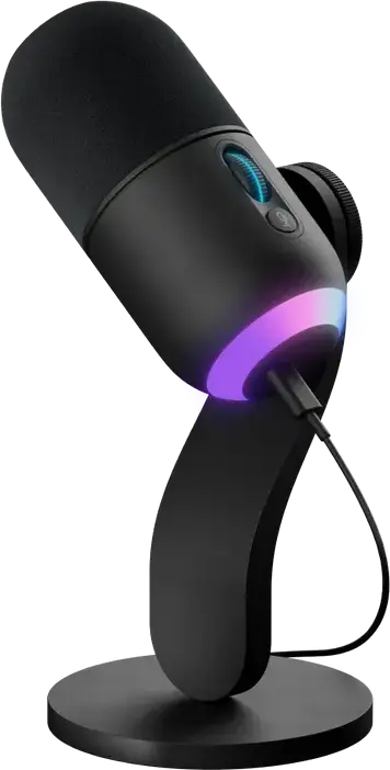 Microfon Gaming Dinamic Logitech Yeti GX cu RGB, Negru, Pattern Supercardioid, Rata de Esantionare 48kHz/96kHz, 24-bit, Conectivitate USB, LIGHTSYNC RGB